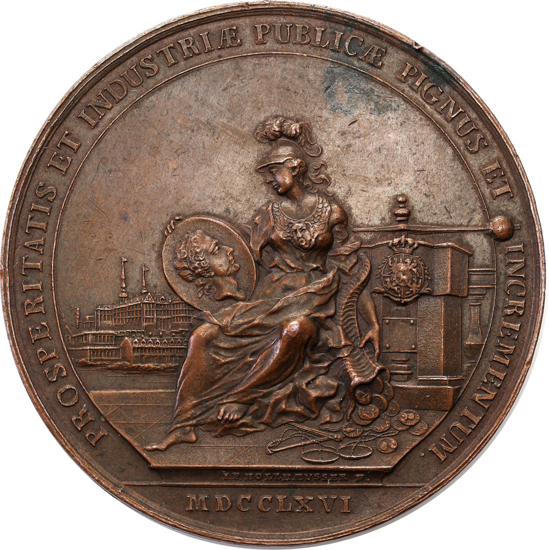Stanisław A. Poniatowski, Medal otwarcie Mennicy Warszawskiej - reforma monetarna 1766, Holzhaeusser